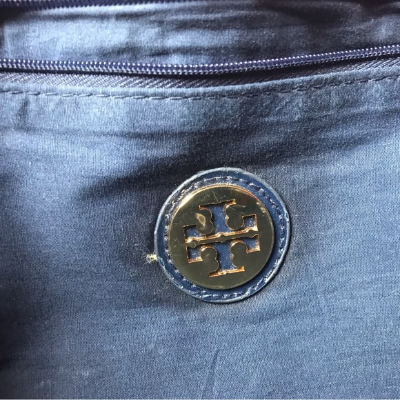 Tory Burch Red Navy Waterproof Tote Bag, EUC, 16” - Picture 14 of 15